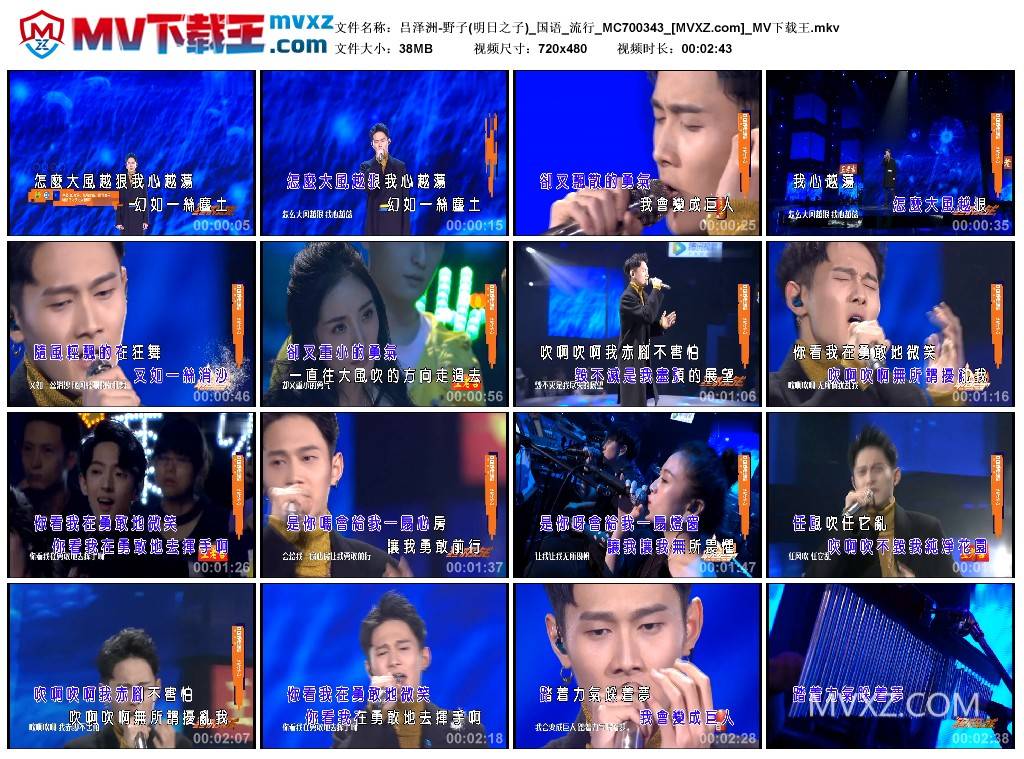 吕泽洲-野子(明日之子)_国语_流行_MC700343